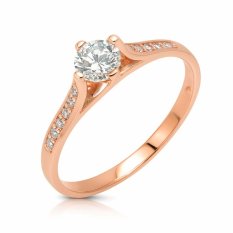 Zásnubní prsten z růžového zlata BP-7R