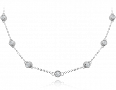 MINET Stříbrný náhrdelník se zirkony JMAS8022SN43