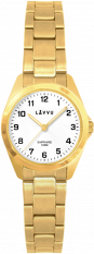 LAVVU Zlaté dámské titanové hodinky EINA s vodotěsností 100M a safírovým sklem LWL5051