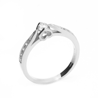 Zásnubní prsten z bílého zlata KO-226812028B51
