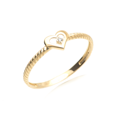 Zlatý prsten SRDÍČKO RA004976
