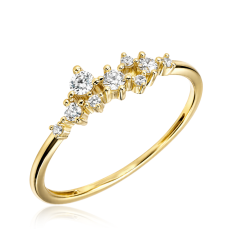 MINET Elegantní zlatý prsten s bílým zirkonem JMG0416WGR58