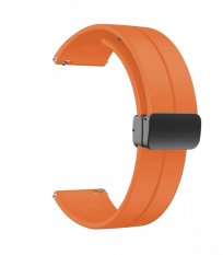Stylový oranžový řemínek na hodinky vyrobený z vysoce kvalitního silikonu CS0SBR45.12.22 - 22 mm