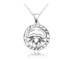 Stříbrný přívěsek s řetízkem MINET Zodiac znamení BÝK JMAS9405SN45