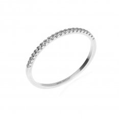 Prsten z bílého zlata se zirkony KLOP-076B50