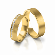 Zlaté snubní prsteny se zirkony vzor 215/G