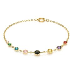 Zlatý náramek s barevnými kameny KLON-189Z19