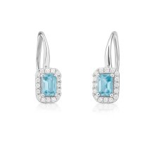 Náušnice z bíléh zlata s topazem EAG00100
