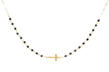 Zlatý náhrdelník s křížkem NA000218