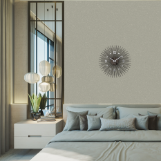 Černé antracitové hodiny se stříbrnými detaily LAVVU CRYSTAL Lines LCT1143