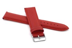 Kožený červený řemínek Diloy Basic Essential CPP205EL.06.24 - 24 mm