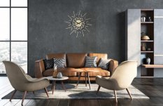 Velké kovové designové hodiny JVD HT102.2