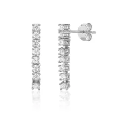 Visací stříbrné náušnice se zirkony SVLE3328XJ6BI00