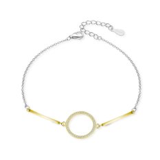 MOISS stříbrný náramek BICOLOR GOLD KRUH B0000579
