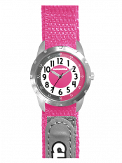 Růžové reflexní dětské hodinky na suchý zip CLOCKODILE REFLEX CWX0024