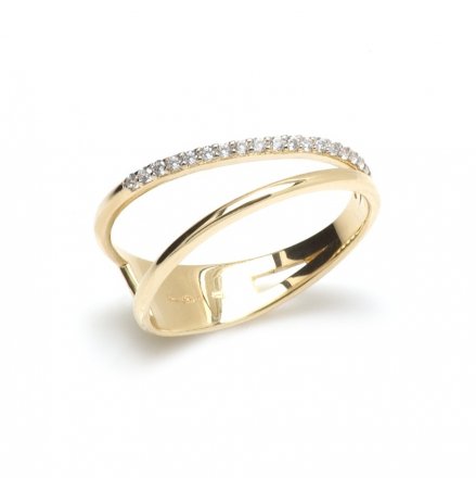 Zlatý prsten se zirkony RA003261