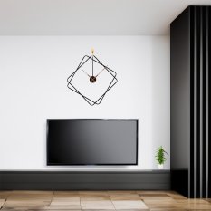 Designové kovové hodiny černé MPM Frames E04.4478.90