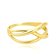 MINET Moderní zlatý prsten JMG0193WGR23