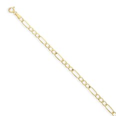Pánský zlatý náramek figaro 21 cm CBAH0017