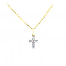Zlatý křížek se zirkony KO-2466011407