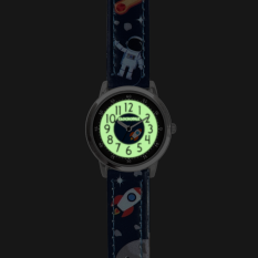 CLOCKODILE Svítící tmavě modré chlapecké VESMÍR CWB0130