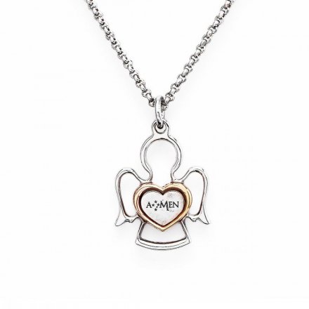 Stříbrný náhrdelník s andělíčkem Amen Angels CLAN3