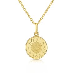 Zlatý přívěsek křticí hodiny HELP-083