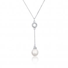 Stříbrný náhrdelník s perlou SVLN0350XD2P145