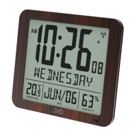 Rádiem řízené digitální hodiny s budíkem JVD češtinou DH9335.2