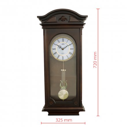 Dřevěné kyvadlové nástěnné hodiny  E05.3893.54